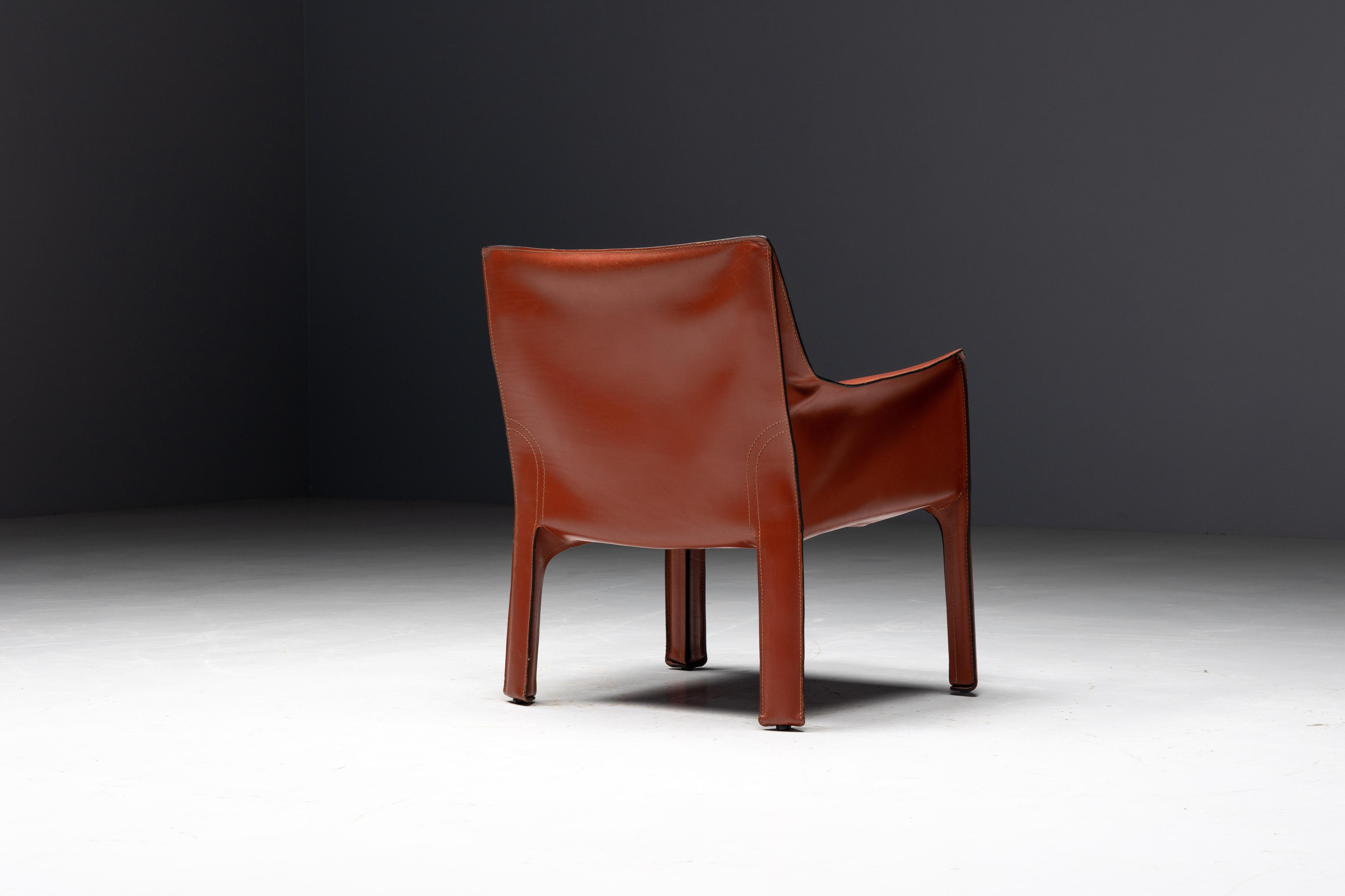 CAB 414 Armchair by Mario Bellini for Cassina, Italy, 1970s In Excellent Condition In Antwerp, BE