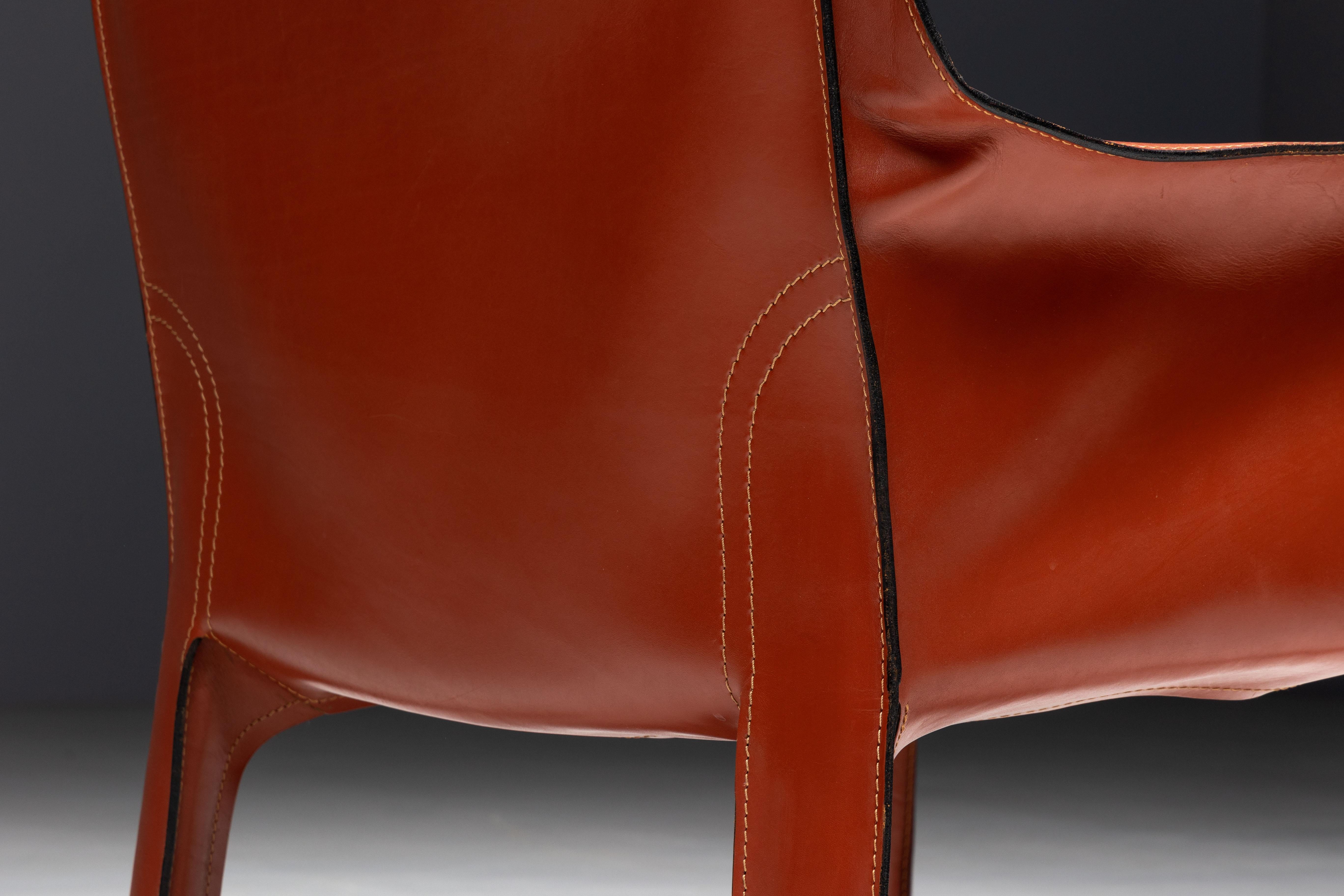 Late 20th Century CAB 414 Armchair by Mario Bellini for Cassina, Italy, 1970s
