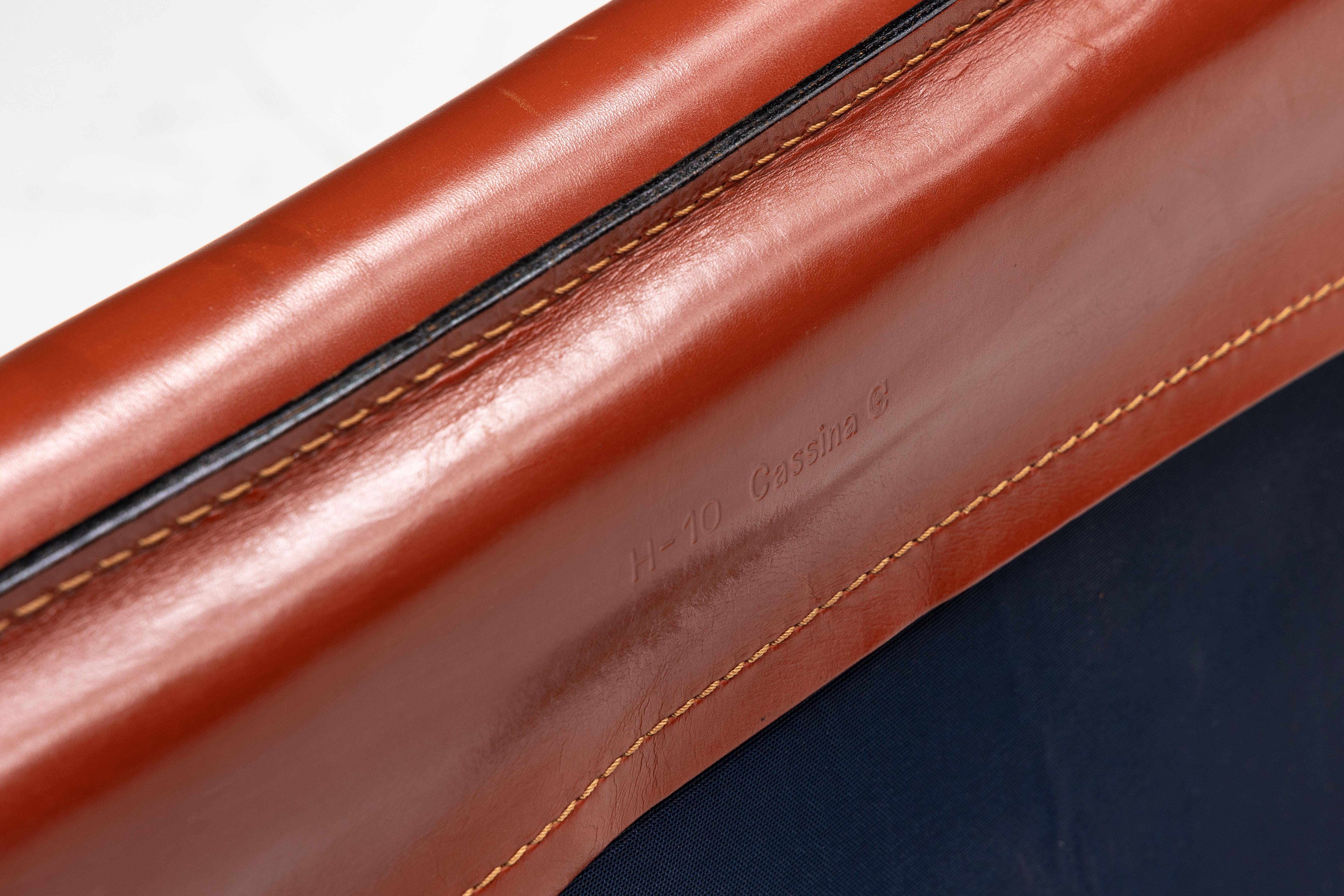 Leather CAB 414 Armchair by Mario Bellini for Cassina, Italy, 1970s