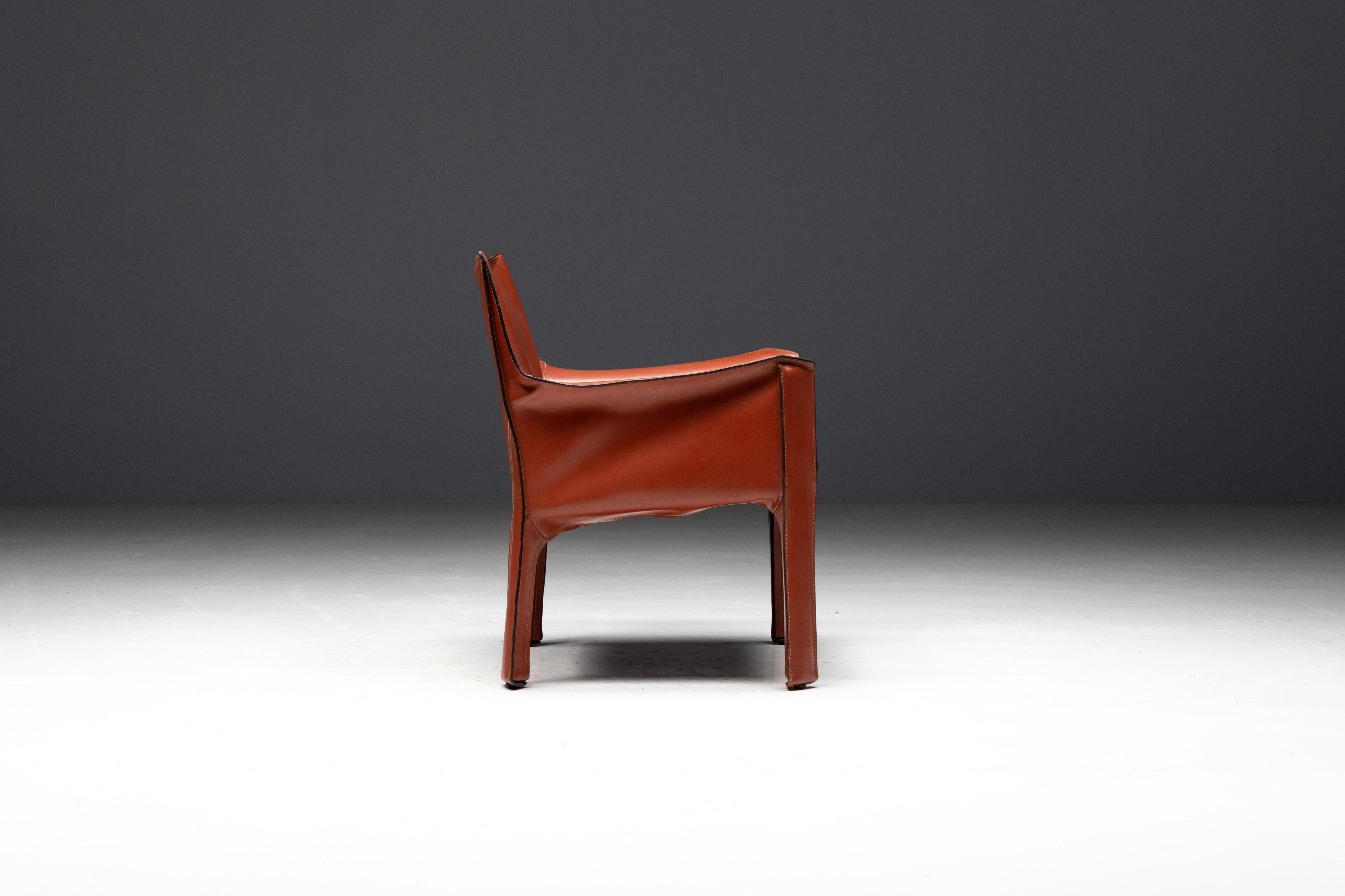Mid-Century Modern CAB 414 Armchair by Mario Bellini for Cassina, Italy, 1970s