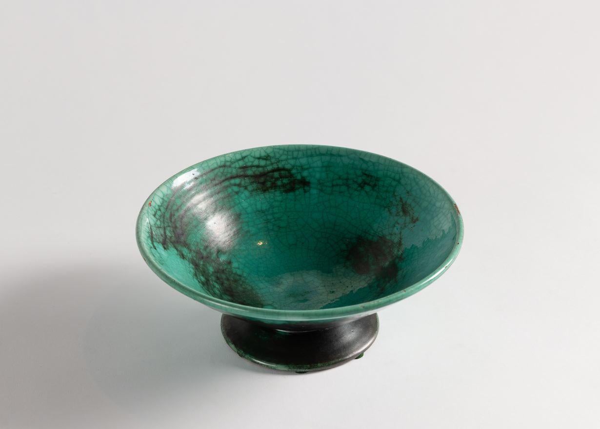 CAB (Céramique d'Art de Bordeaux), Green Coupe, Frankreich, 1920er Jahre (Art déco) im Angebot