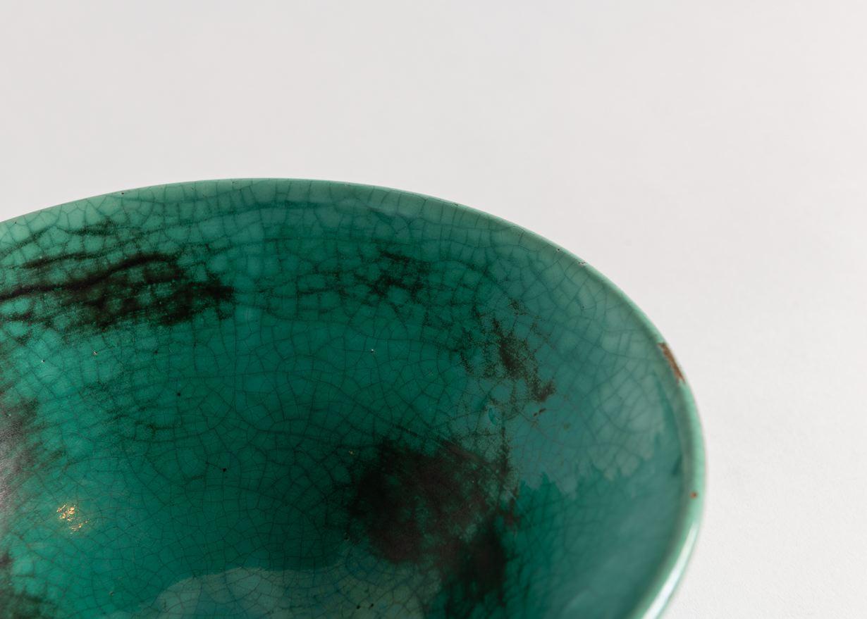 CAB (Céramique d'Art de Bordeaux), Green Coupe, Frankreich, 1920er Jahre (Französisch) im Angebot