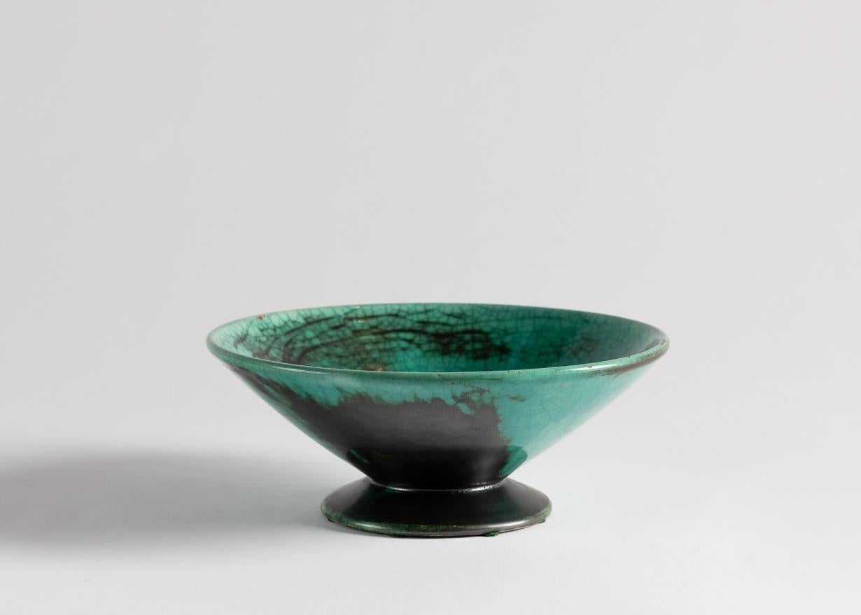 CAB (Céramique d'Art de Bordeaux), Green Coupe, Frankreich, 1920er Jahre (Glasiert) im Angebot
