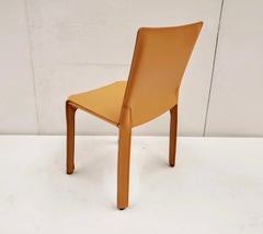Cab chair by Mario Bellini for Cassina in Natural Leather (set of 6)