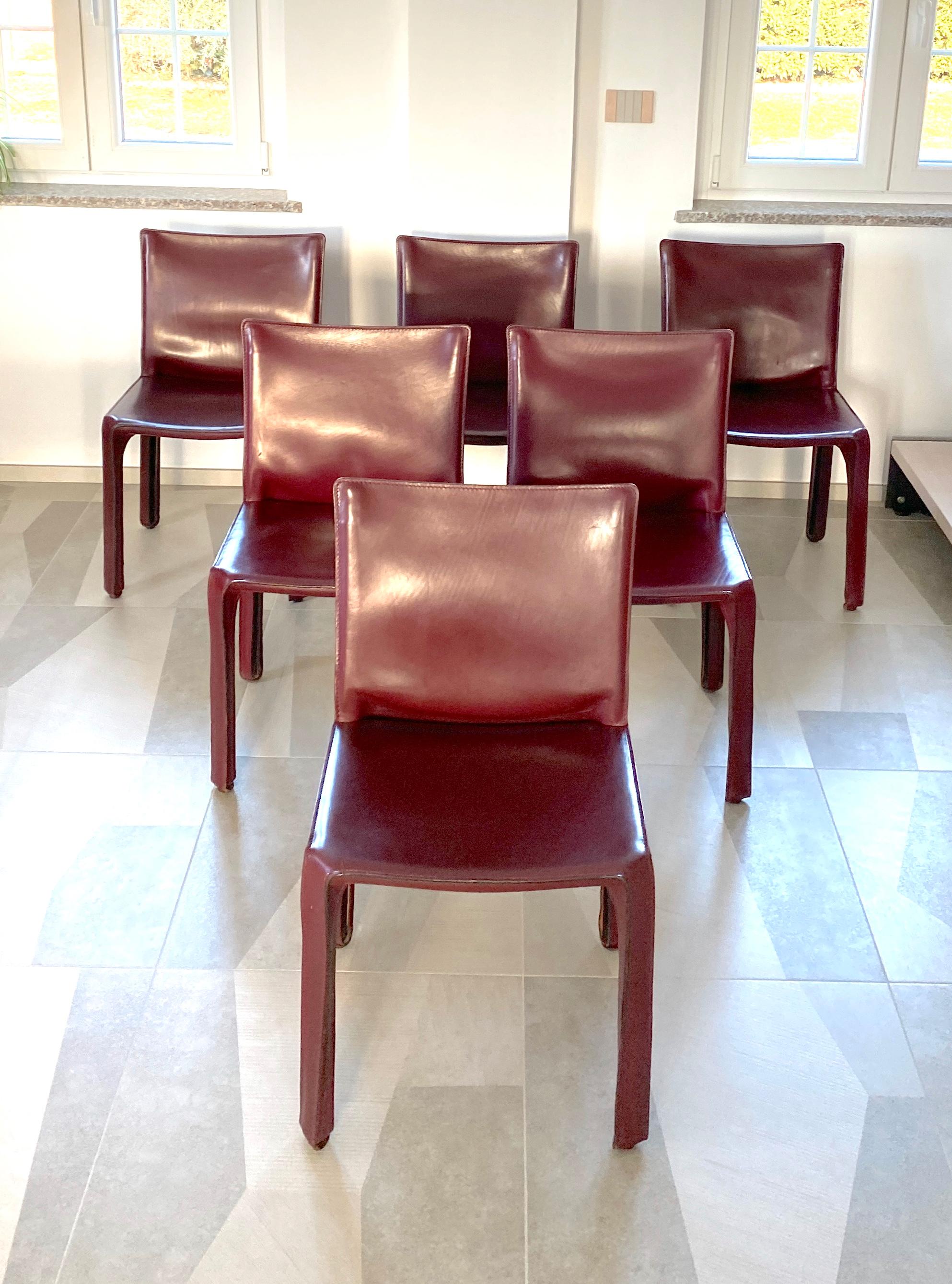 CAB Chairs by Mario Bellini for Cassina, Set of 6 For Sale 2