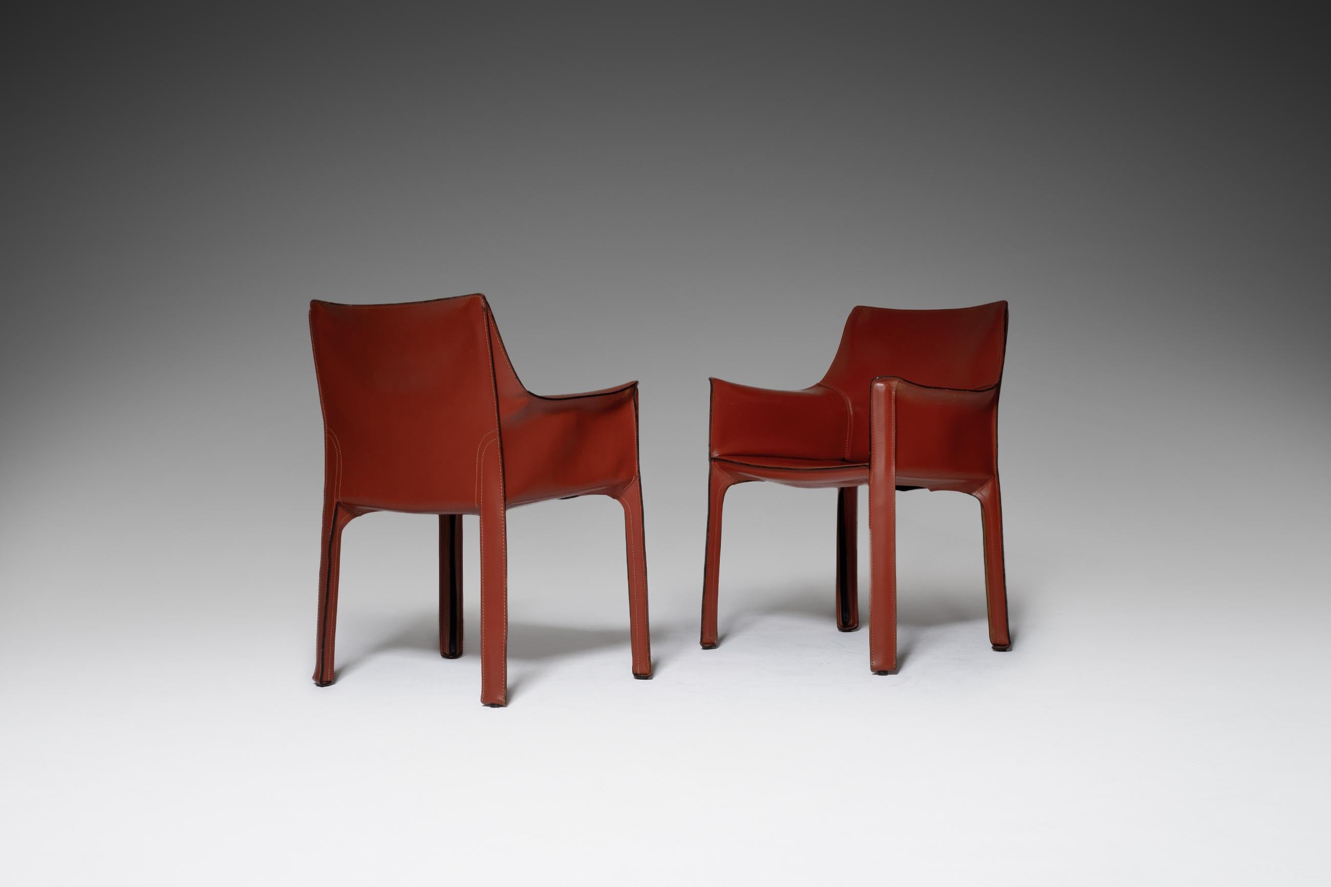 Cab Chairs by Mario Bellini for Cassina, Set of Eight 2