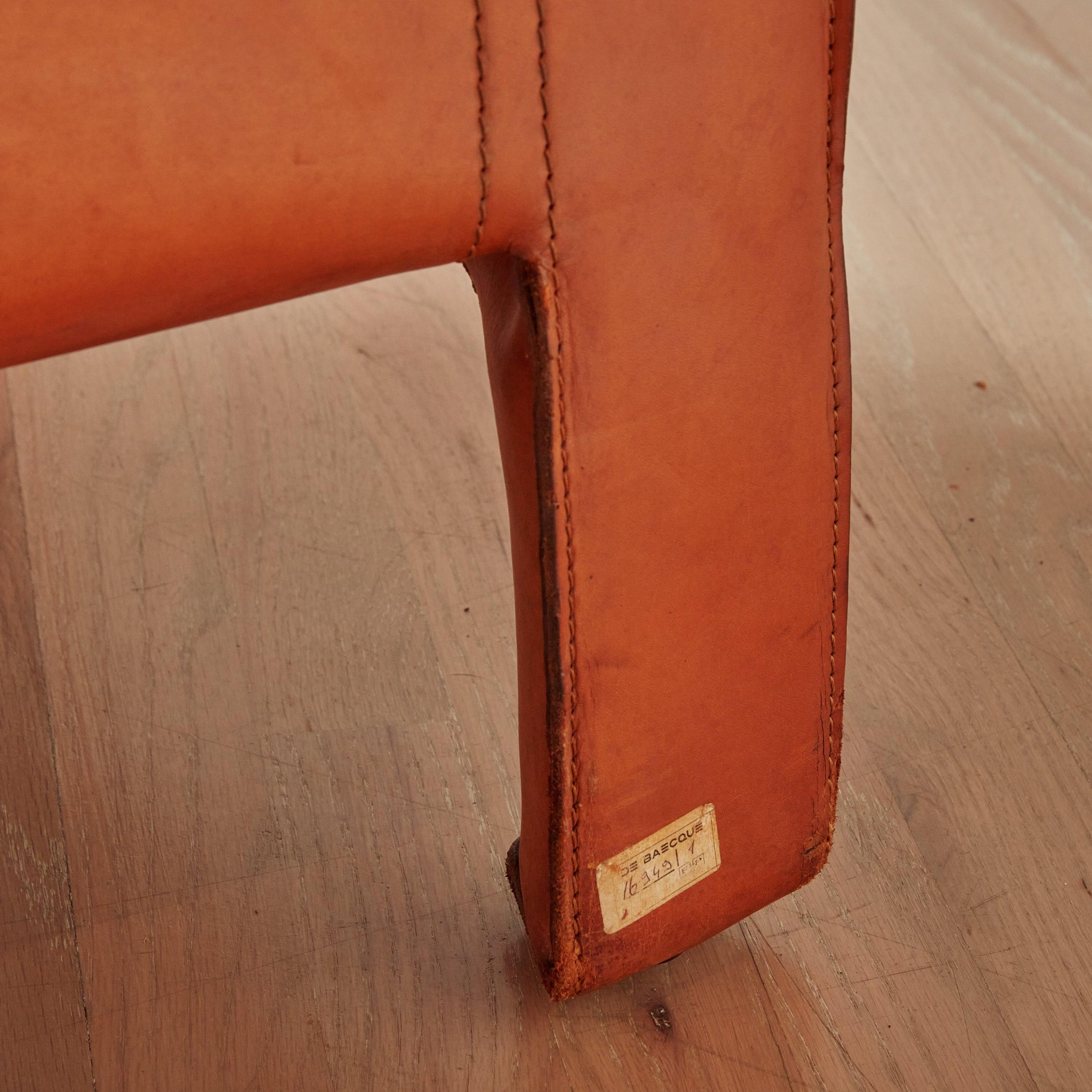Cab' Loveseat in Original Leather by Mario Bellini for Cassina, Italy 1977 For Sale 1