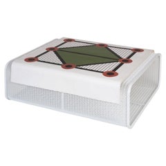 Caballito Blanco Large Bench in Leather & Fabric by Oscar Maschera