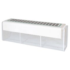 Banc Caballito Blanco Long en cuir et tissu par Oscar Maschera