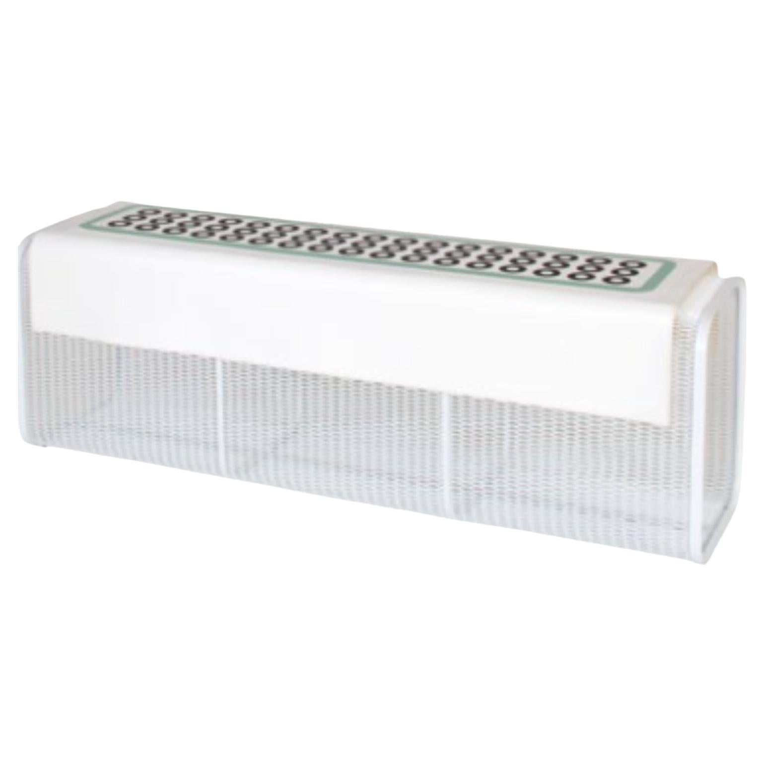 Acier Caballito Blanco Petit Tabouret en cuir et tissu par Oscar Maschera en vente