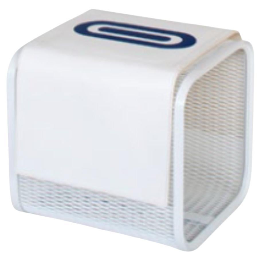 Caballito Blanco Petit Tabouret en cuir et tissu par Oscar Maschera