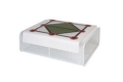 Caballito Blanco Small Bench in Leather & Fabric by Oscar Maschera