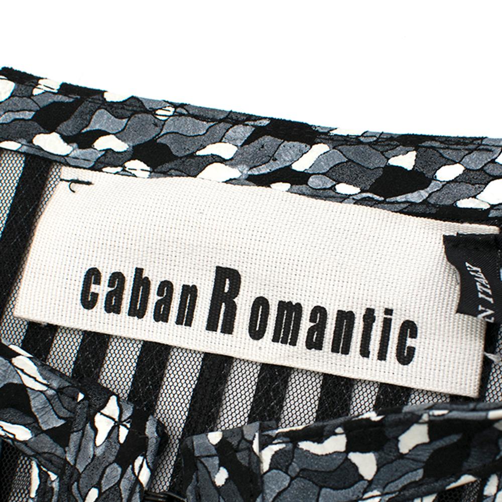 Caban Romantic Mosaic Fringed Leather Jacket SIZE 42 IT 1