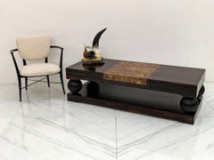 Cabanel Basse-Boule Coffee Table Macassar Shagreen After Émile-Jacques Ruhlmann