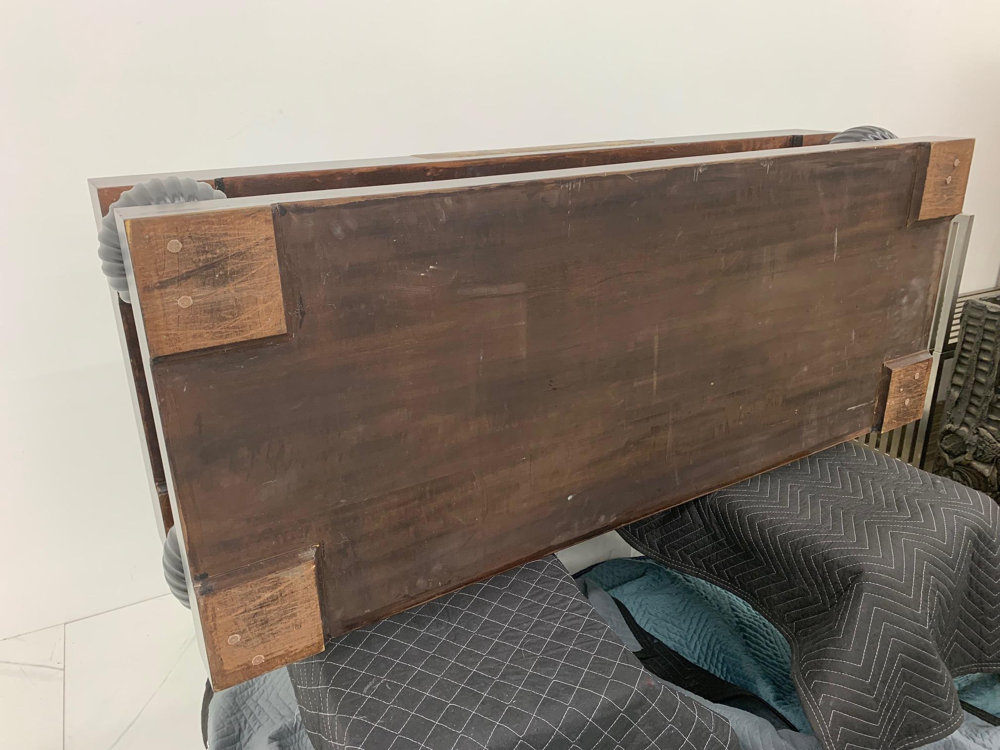 Mesa baja Cabanel Basse-Boule Piel de zapa de Macassar Según Émile-Jacques Ruhlmann en Bueno estado para la venta en Culver City, CA