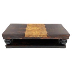 Table basse Cabanel Basse-Boule Galuchat de Macassar D'après Émile-Jacques Ruhlmann