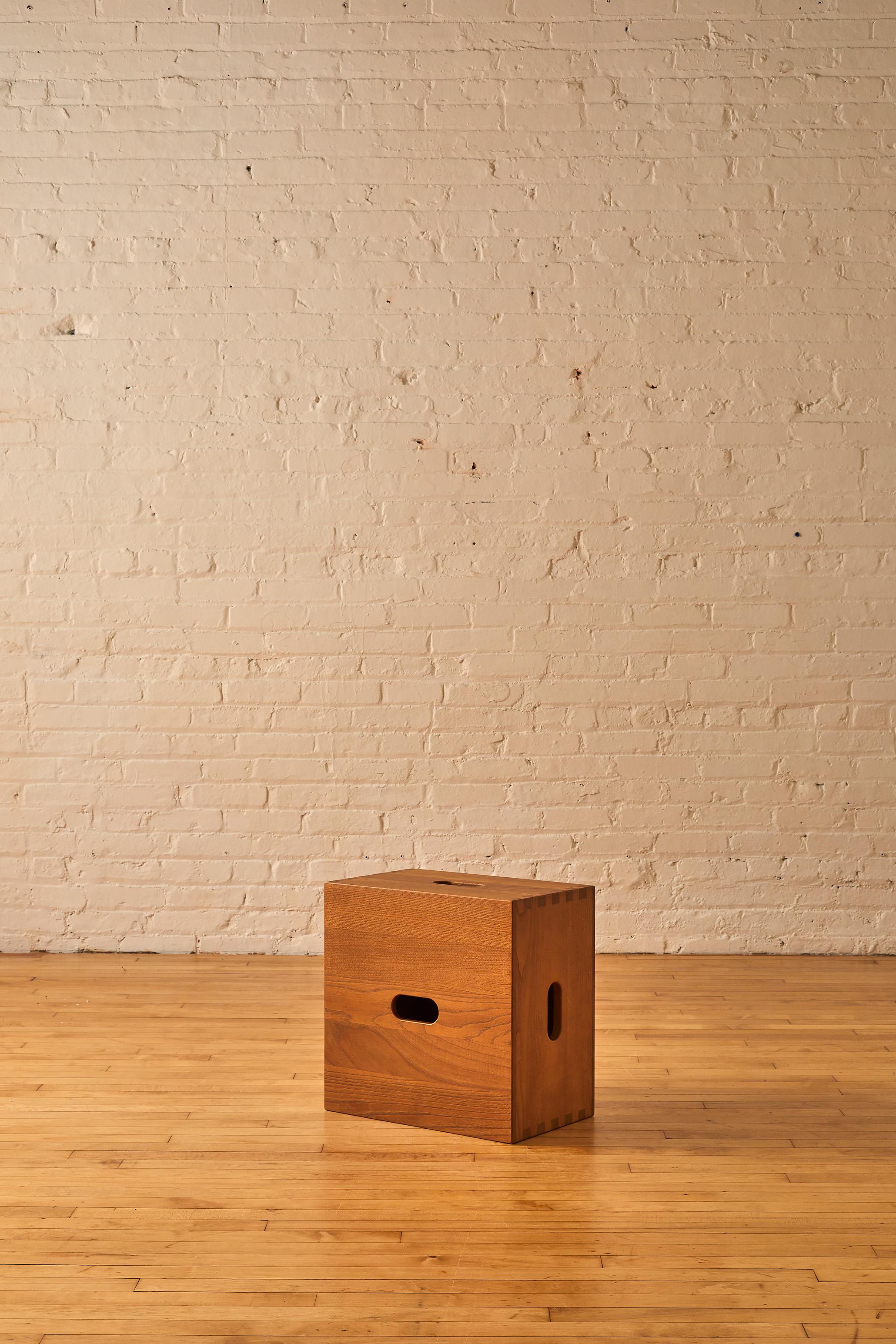 Cabanon Wood LC14 Stool by Le Corbusier for Cassina In Good Condition In Long Island City, NY