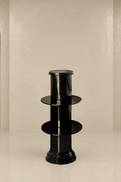 Cabaret 01 Console Table in Licorice Glossy Varnished Aluminum by CASPAL