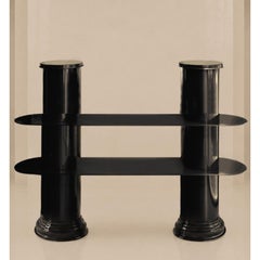 Cabaret 02 Console Table in Licorice Glossy Varnished Aluminum by CASPAL