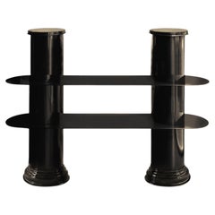 Cabaret 02 Console Table in Licorice Glossy Varnished Aluminum by CASPAL