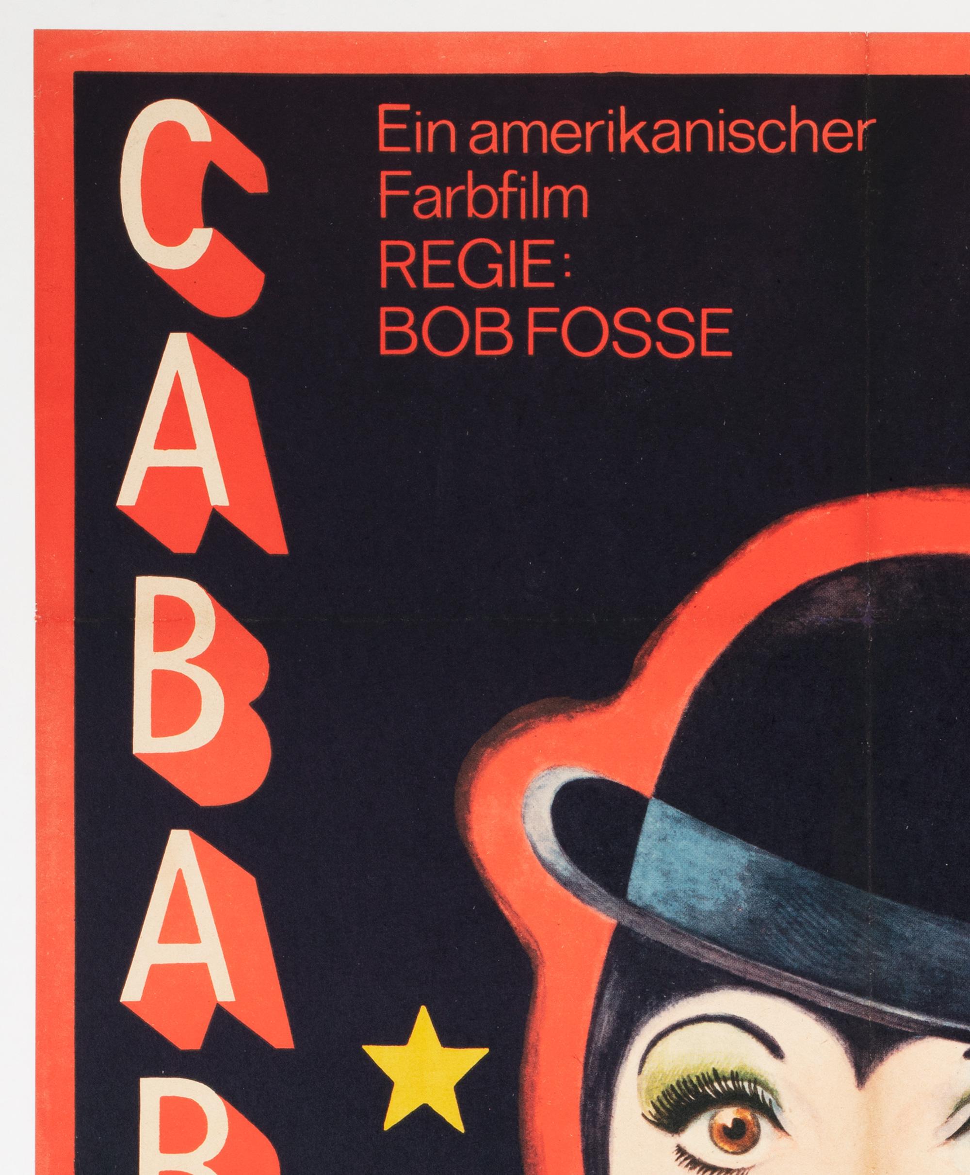 Cabaret 1975 East German A1 Film Movie Poster, Gruttner, Linen Backed In Good Condition In Bath, Somerset