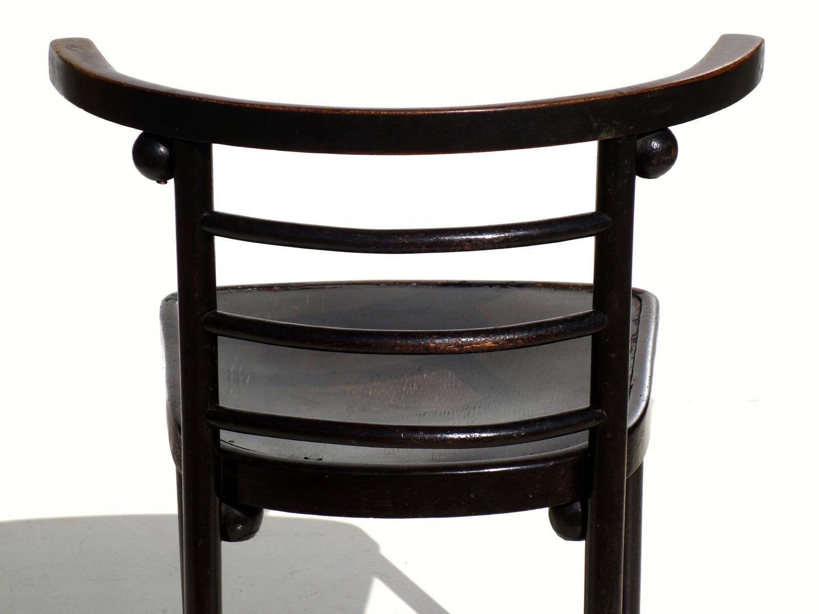 Vienna Secession Cabaret Fledermaus Chair by Josef Hoffmann Gustav Siegel 1900 Weiner Werkstatte