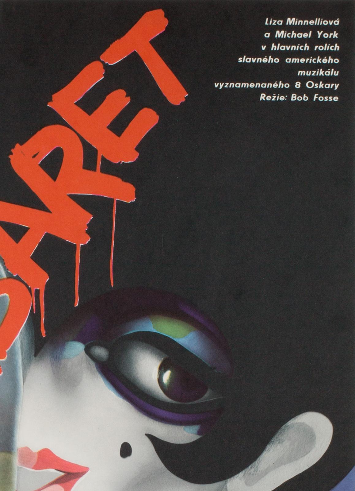 Great alternative artwork by Bartosova for the Czech first-year-of-release film poster for Cabaret.

Actual mobie poster size is 11 x 15 1/4 inches. Vintage poster in near mint condition. Folded as issued will be sent rolled.

 