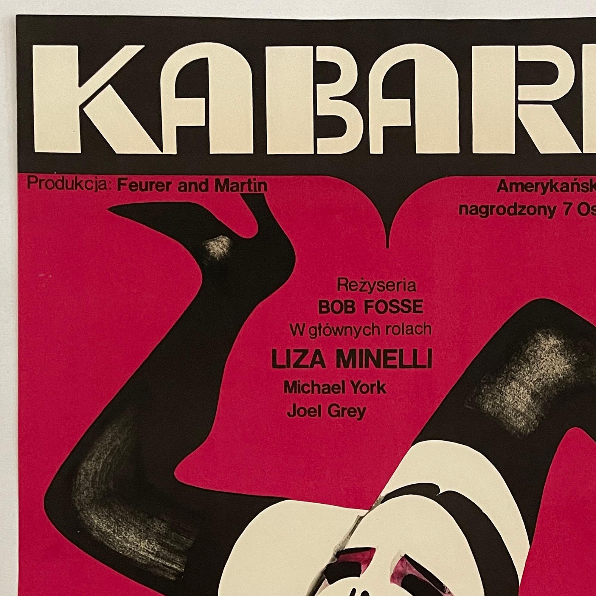 Mid-Century Modern Cabaret, Original Vintage Polish Movie Poster by Wiktor Gorka, 1973 For Sale