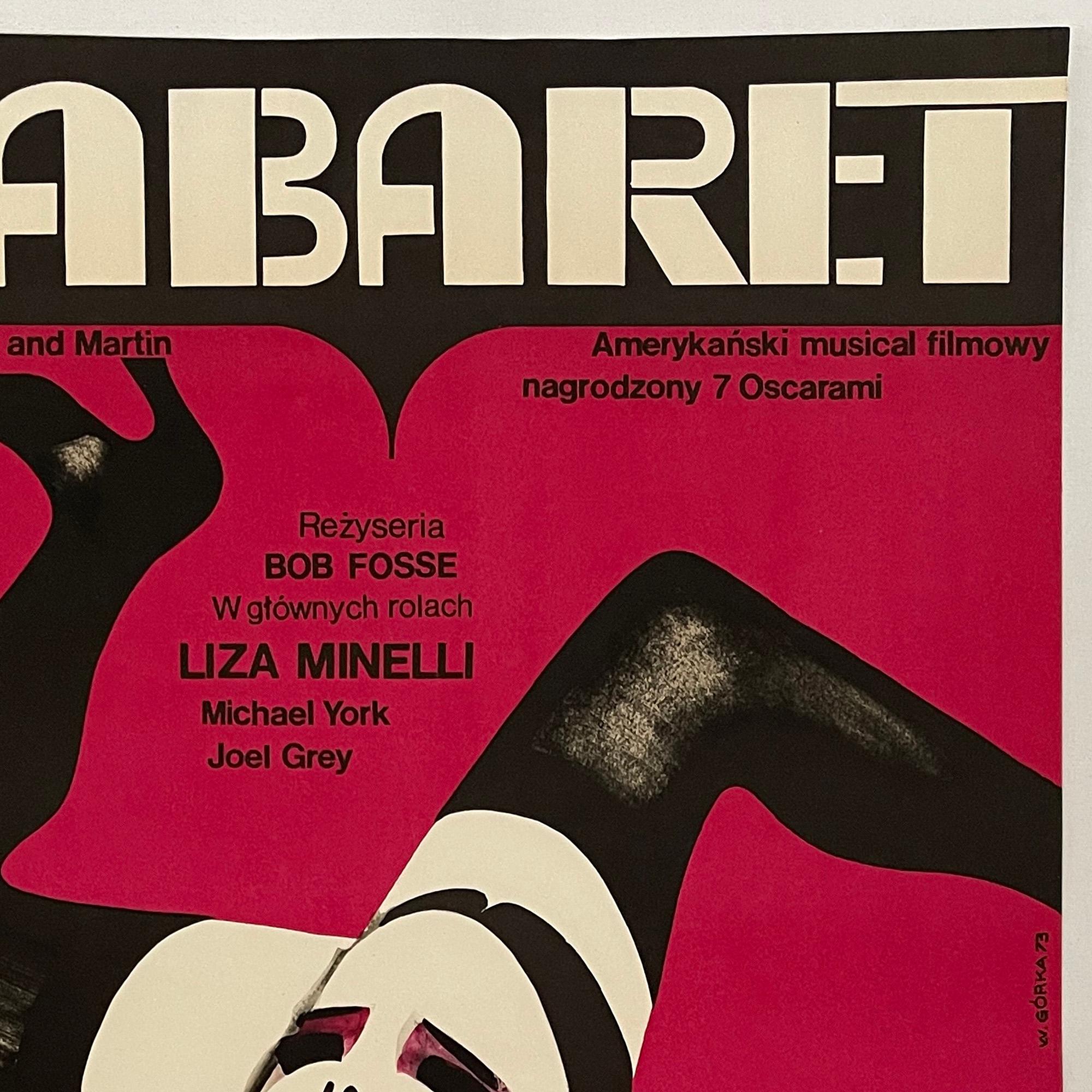 Cabaret, originales polnisches Vintage-Filmplakat von Wiktor Gorka, 1973 (Polnisch) im Angebot