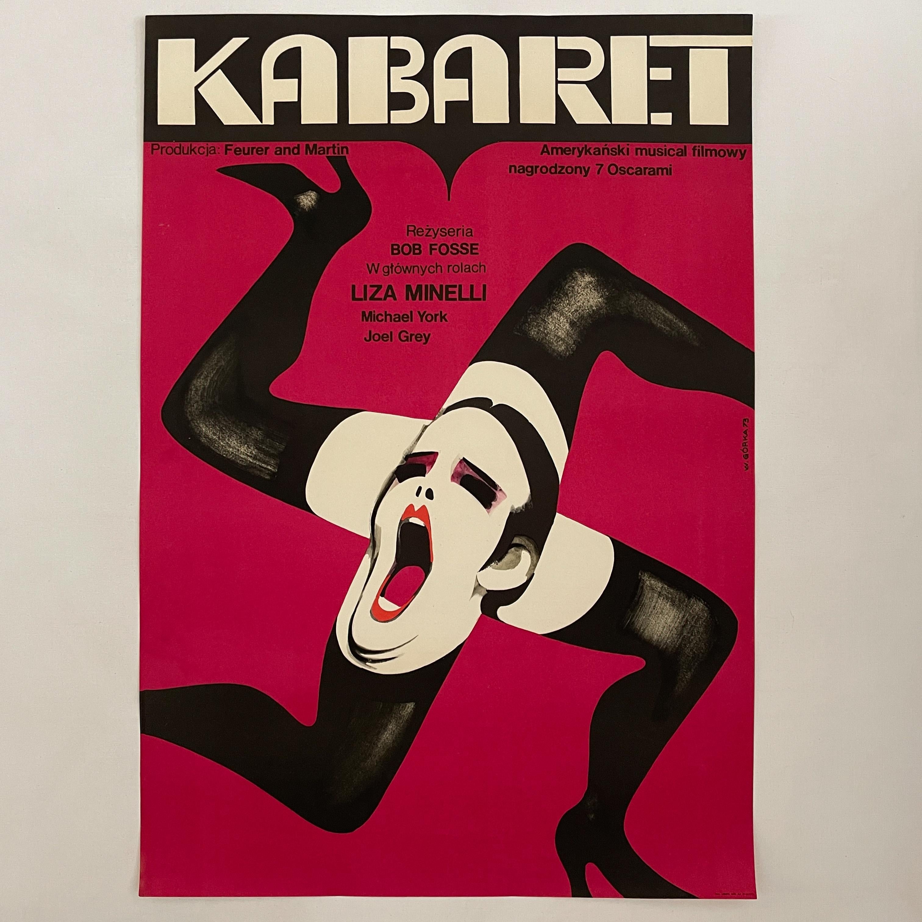 Cabaret, originales polnisches Vintage-Filmplakat von Wiktor Gorka, 1973 im Zustand „Hervorragend“ im Angebot in London, GB