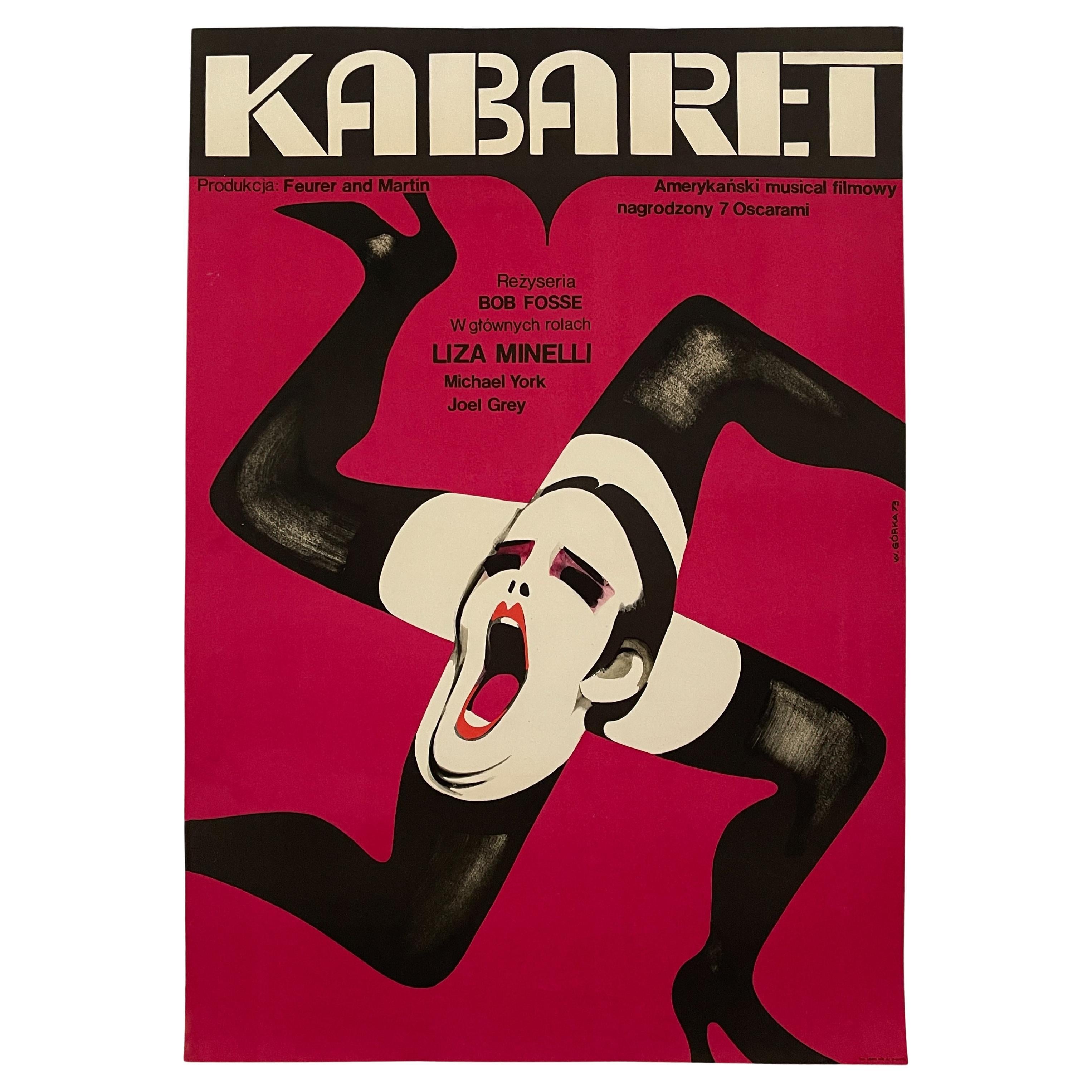 Cabaret, Original Vintage Polish Movie Poster by Wiktor Gorka, 1973 For Sale