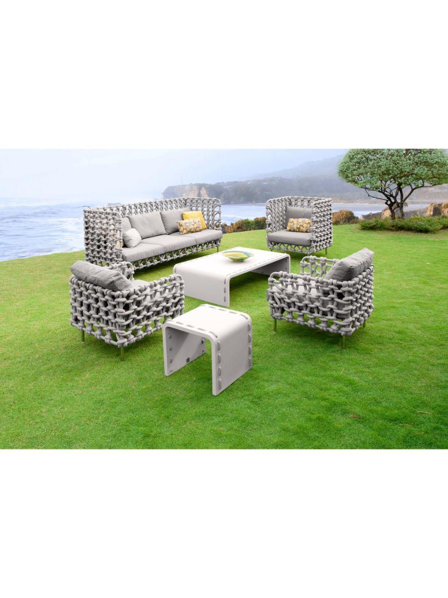 Polished Cabaret Outdoor Lounge Chair by Kenneth Cobonpue