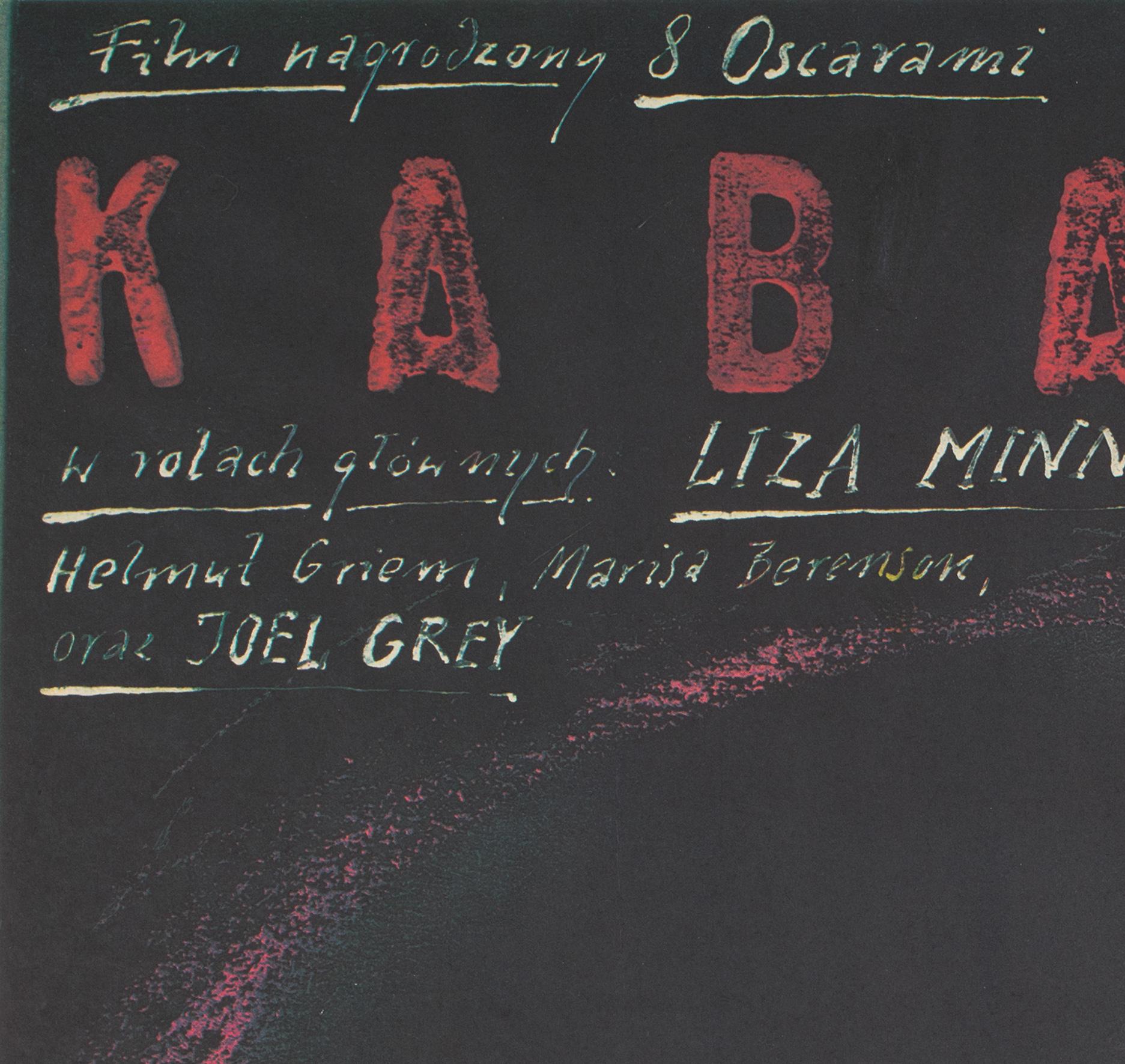 CABARET R1988 Polish Film Movie Poster, ANDRZEJ PAGOWSKI In Excellent Condition For Sale In Bath, Somerset