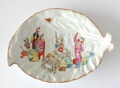 Cabbage Dish, "The Magician" Pattern, Worcester, circa 1758