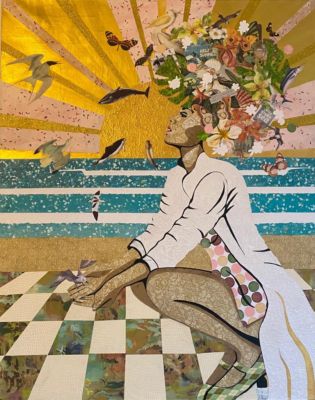« Borrowed by the Sea » (Borrowed by the Sea) - Le rêve en couleurs - Mixed Media Art de Cabell Molina
