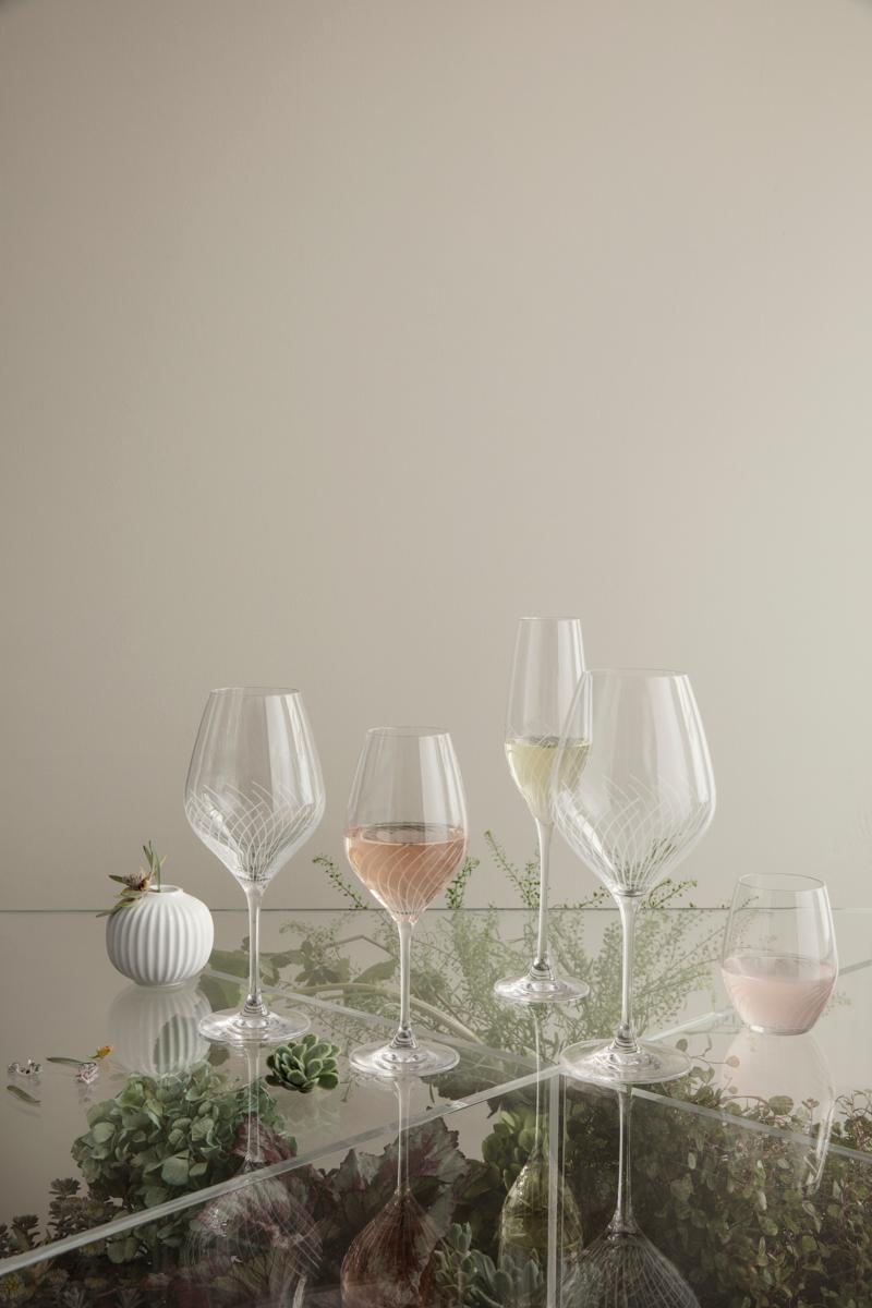 Cabernet Lines Burgundy Glass, Clear, 23.3 Oz, 2 Pcs For Sale 1