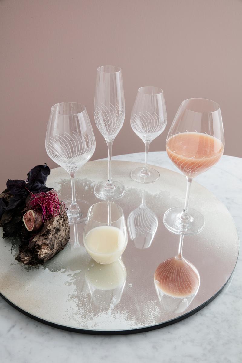 Cabernet Lines Burgundy Glass, Clear, 23.3 Oz, 2 Pcs For Sale 2