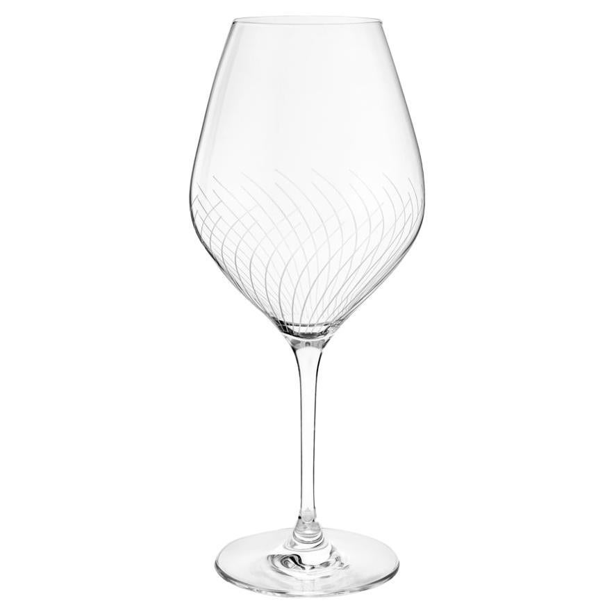 Cabernet Lines Burgundy Glass, Clear, 23.3 Oz, 2 Pcs For Sale