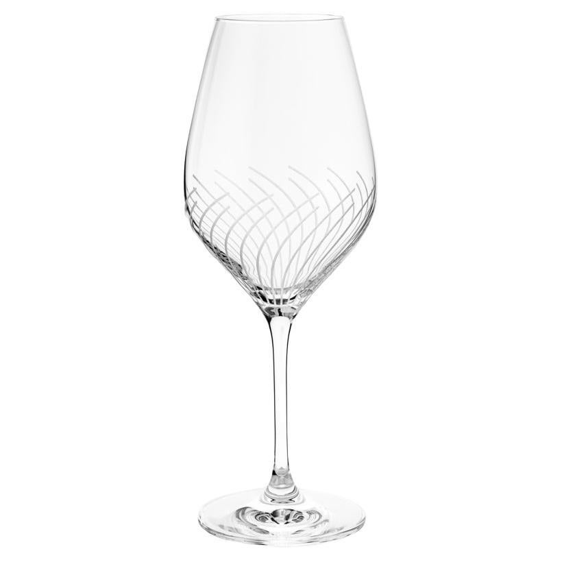 Cabernet Lines White Wine Glass, Clear, 12.2 Oz, 2 Pcs For Sale