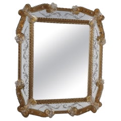 "Ca'Berny" Murano Glass Mirror in Venetian Style, by Fratelli Tosi Murano
