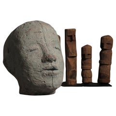 Unique terracota sculpture art brut