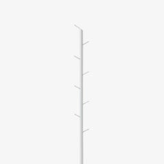Perchero brasileño contemporáneo, con base de metal y hormigón, minimalista