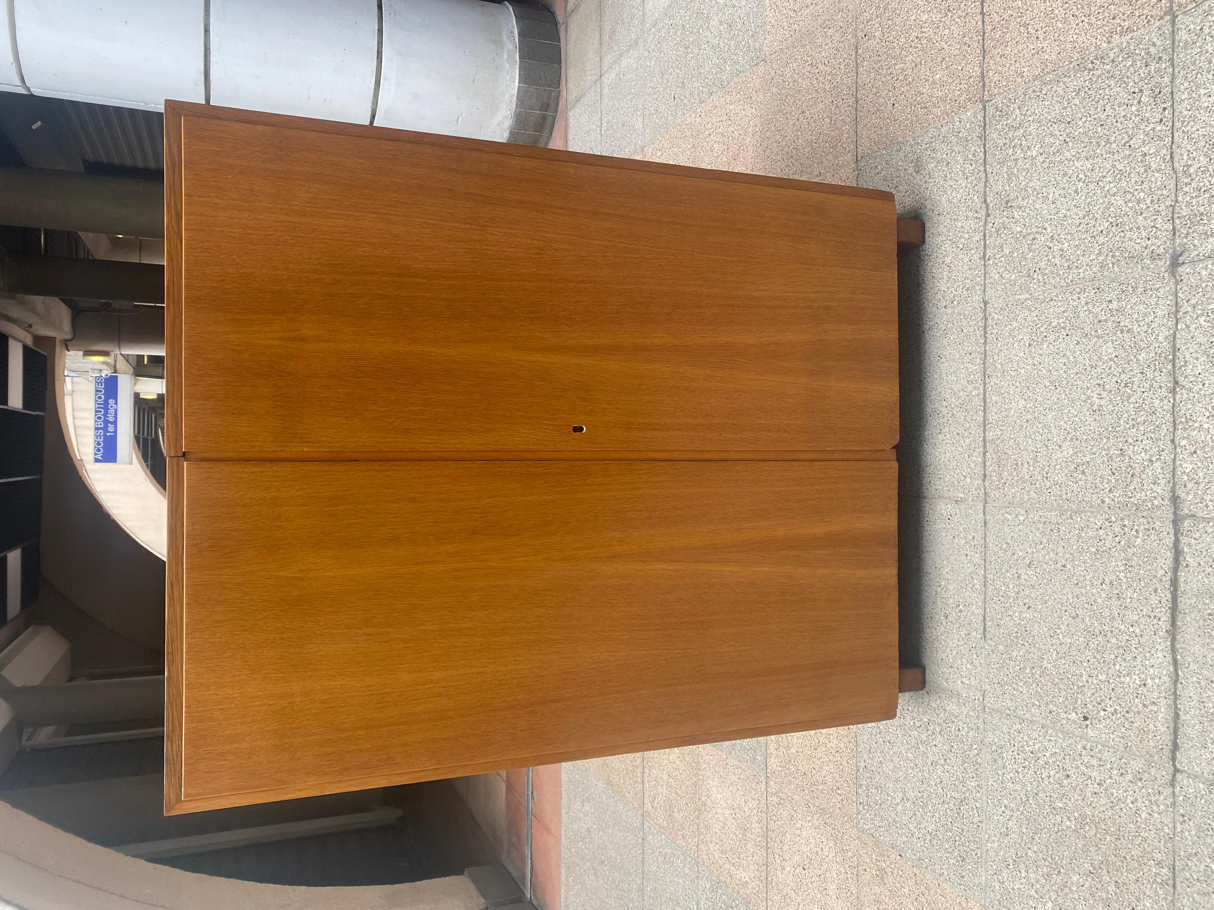 Mid-20th Century Cabin desk  1930-40 Mahogany wood Built-in lamp   For Sale
