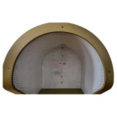 Cabine téléphonique Outelec insonorisé Française  métal doré Circa 1970, vintage