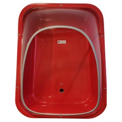 Cabine téléphonique insonorisé PIL en plastique rouge Francaise 1980