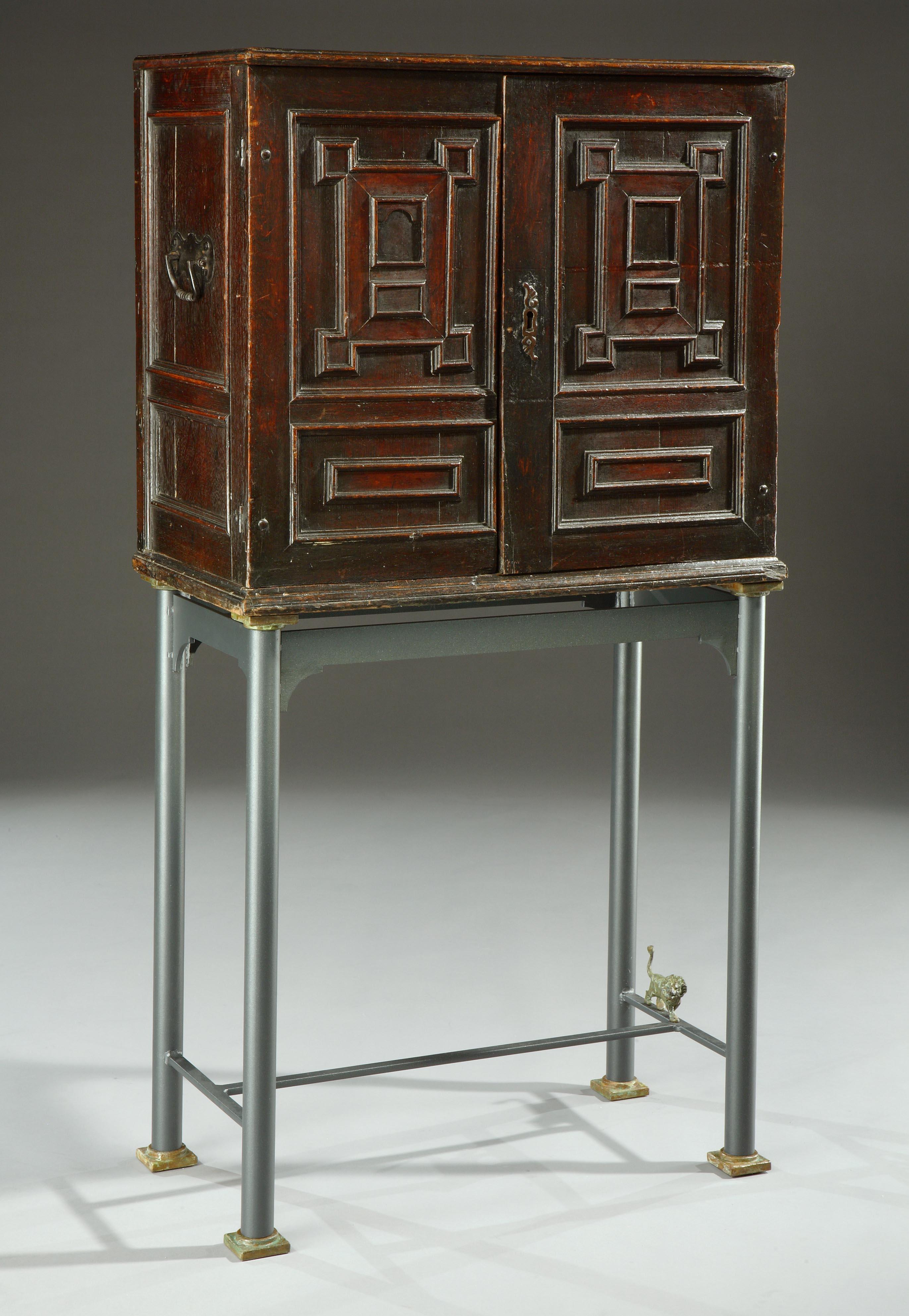 Cabinet, 17 Century, Dutch, Baroque, Oak, Teak Cabinet, Secret drawers 4