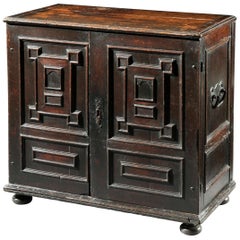 Cabinet, 17 Century, Dutch, Baroque, Oak, Teak Cabinet, Secret drawers