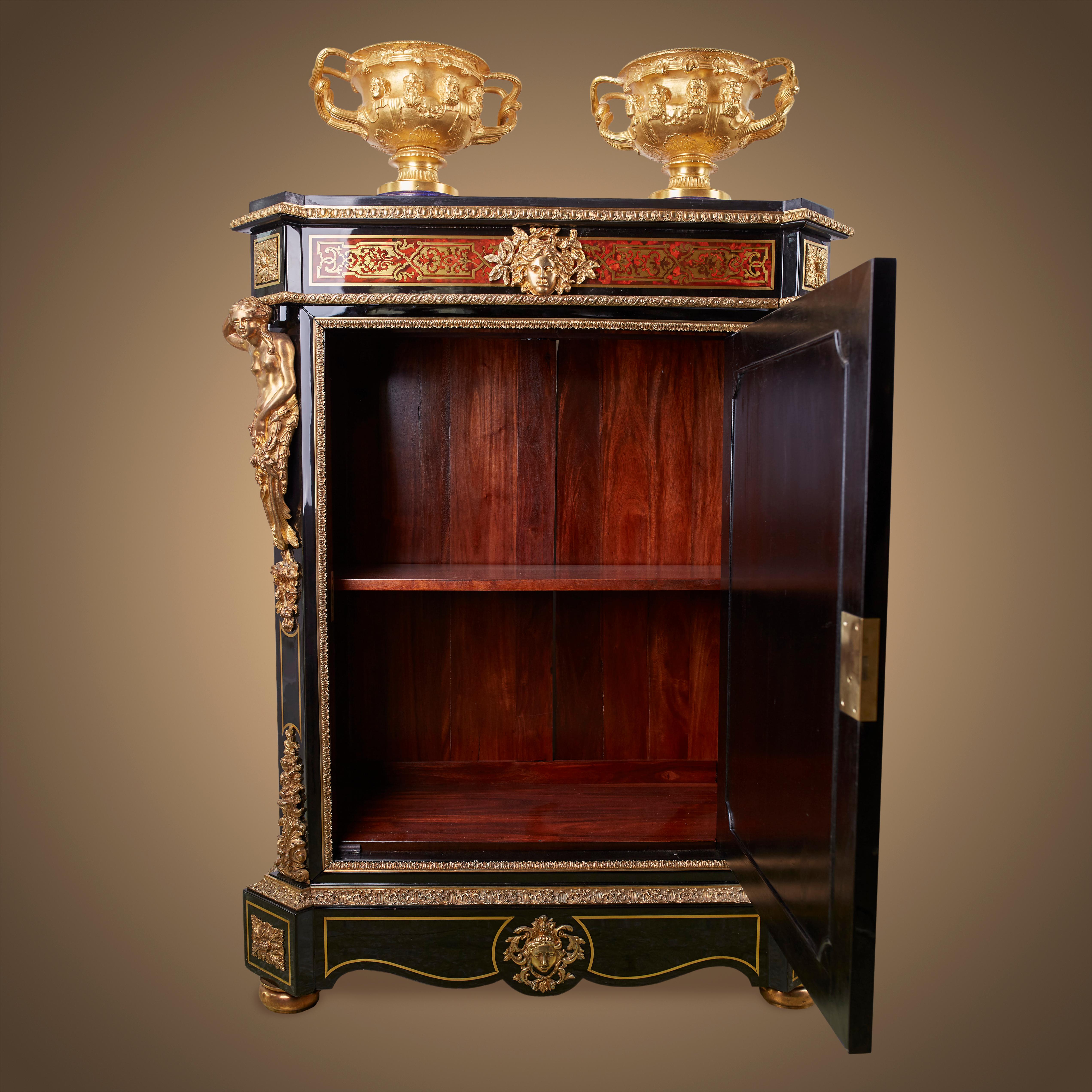 Cabinet 19th Century, Napoleon III Period, Style Boulle For Sale 5