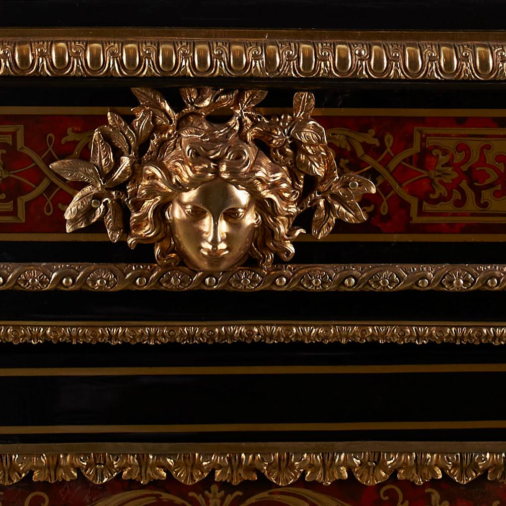 French Cabinet 19th Century, Napoleon III Period, Style Boulle For Sale