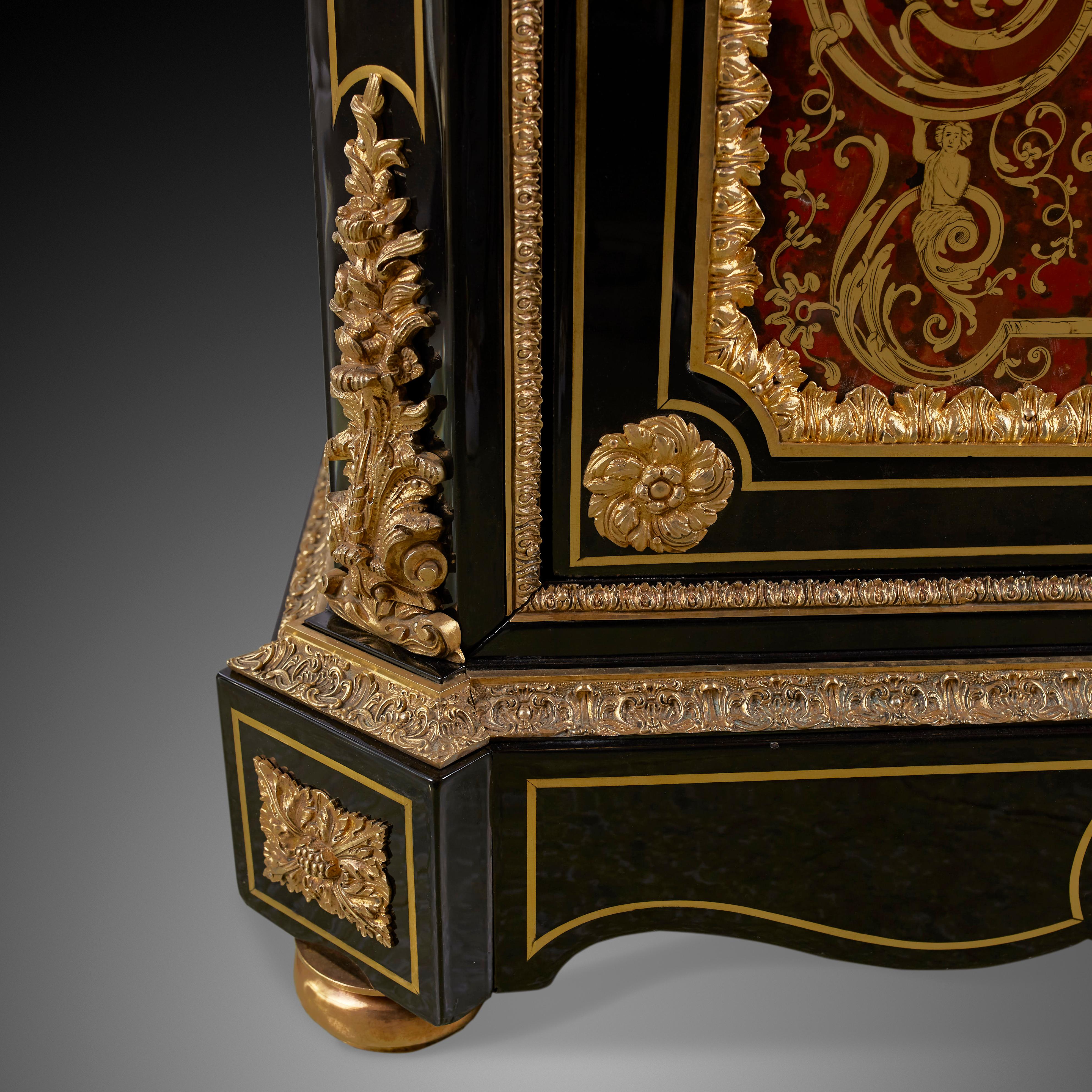 Louis XIV Cabinet 19th Century, Napoleon III Period, Style Boulle For Sale